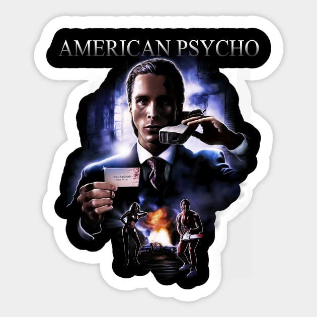 American Psycho Movie 4 Sticker by Visionary Canvas